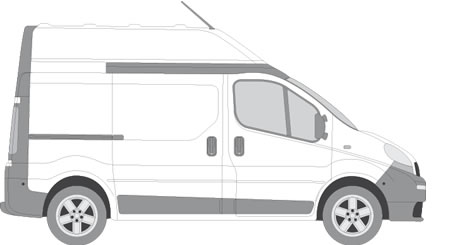 Nissan Primastar Roof Racks (2002-2014 Short Wheel Base (L1) - High Roof (H2))