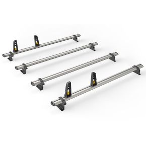 Vauxhall Movano Roof Rack For 1998-2010 LWB L3 High Roof H2 Models (4 Roof Bars - ULTI Bar By Van Guard)