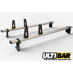 Ford Transit Courier Roof Rack For 2014+ Barn Doors Models (2 Roof Bars - ULTI Bar By Van Guard)