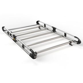 Ford Transit Courier Roof Rack For 2014+ Barn Doors Models (5 Roof Bars + Roller - ULTI Rack By Van Guard)