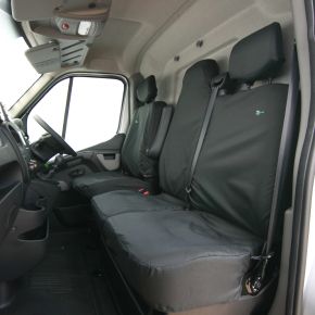 Vauxhall Movano Seat Covers (2010-2021) Tailored Front Set (Models with dual split under seat storage compartment)