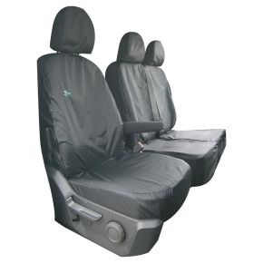 VW Crafter Seat Covers (2017+) Tailored Driver + Double Passenger (Models with folding passenger seat)
