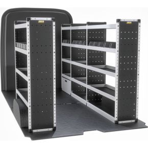 Ford Transit Van Racking 2014+ L3 LWB H2 Standard Roof (SILVER Full Kit)