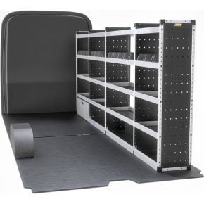 Mercedes Sprinter Van Racking 2018+ L3 LWB H2 High Roof (SILVER Drivers Side)