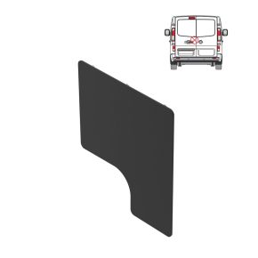 Nissan Primastar Security Plate - Rear - Twin Doors (2022+) - BLACK