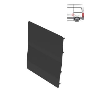 Mercedes Sprinter Security Plate - Sliding Door - Passenger Side (2018+) - BLACK