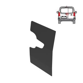 Vauxhall Combo Security Plate - Rear - Twin Doors (2018+) - BLACK