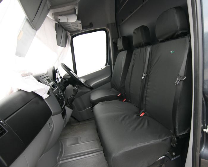 Tailored Double Front Passenger Seat Cover For Sprinter Crafter - Mercedes Sprinter Seat Covers Uk
